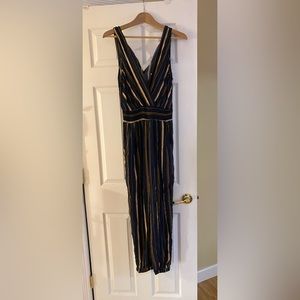 Striped romper- broken back clasp